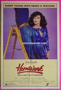 A547 HOMEWORK one-sheet movie poster '82 sexy Joan Collins!