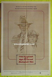 A552 HONKYTONK MAN one-sheet movie poster '82 Clint & Kyle Eastwood