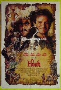 A553 HOOK DS one-sheet movie poster '91 Dustin Hoffman, Robin Williams