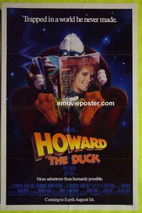 A590 HOWARD THE DUCK advance one-sheet movie poster '86 George Lucas