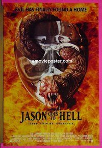 A651 JASON GOES TO HELL DS one-sheet movie poster '93 Friday the 13th!