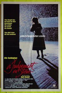 A663 JUDGEMENT IN STONE one-sheet movie poster '86 Rita Tushingham