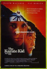 A670 KARATE KID 3 advance one-sheet movie poster '89 Macchio, Morita