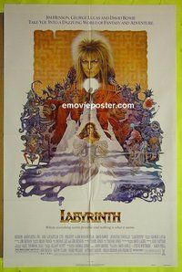 A689 LABYRINTH one-sheet movie poster '86 David Bowie, Jim Henson