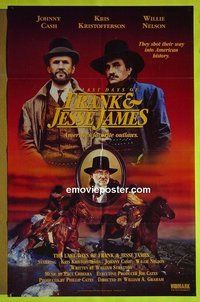 A702 LAST DAYS OF FRANK & JESSE JAMES video one-sheet movie poster '88 Cash