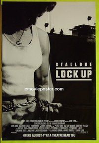 A735 LOCK UP advance one-sheet movie poster '89 Sylvester Stallone