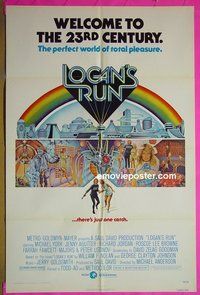 A736 LOGAN'S RUN one-sheet movie poster '76 Michael York, Agutter