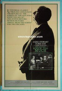A758 MAN WHO KNEW TOO MUCH one-sheet movie poster R83 Stewart