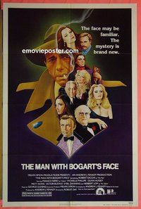 A760 MAN WITH BOGART'S FACE one-sheet movie poster '80 Robert Sacchi