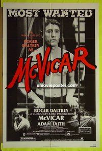 A774 McVICAR one-sheet movie poster '81 Roger Daltrey