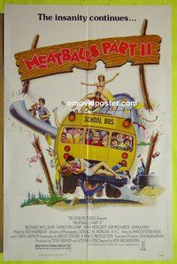 A778 MEATBALLS PART II one-sheet movie poster '84 summer camp!
