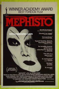 A787 MEPHISTO one-sheet movie poster '82 Brandauer, Szabo