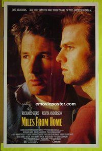 A802 MILES FROM HOME one-sheet movie poster '88 Richard Gere, Anderson