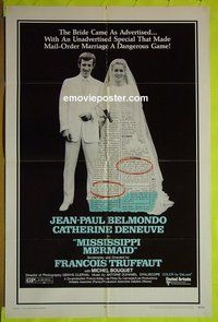A811 MISSISSIPPI MERMAID one-sheet movie poster '70 Francois Truffaut