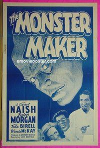 A825 MONSTER MAKER one-sheet movie poster R50s J Carrol Naish, Morgan