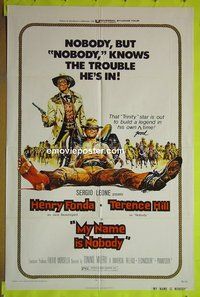 A872 MY NAME IS NOBODY one-sheet movie poster '74 Henry Fonda, Hill