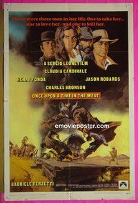 A904 ONCE UPON A TIME IN THE WEST one-sheet movie poster '68 Sergio Leone