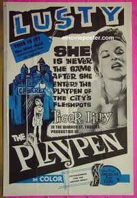 A941 PLAYPEN one-sheet movie poster '67 Tiger Lilly, sex fleshpots!