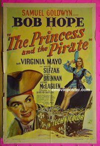 A945 PRINCESS & THE PIRATE one-sheet movie poster '44 Hope