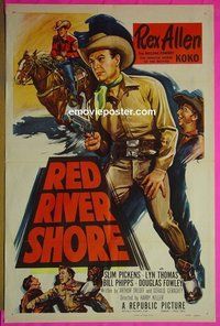 A958 RED RIVER SHORE one-sheet movie poster '53 Rex Allen, Pickens