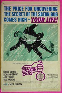 A985 SATAN BUG style B one-sheet movie poster '65 Maharis, Basehart