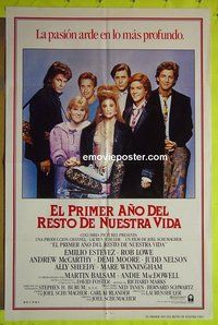 B024 ST ELMO'S FIRE Spanish one-sheet movie poster '85 Lowe, Demi Moore