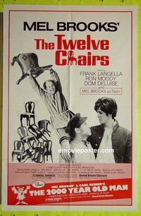 A006 12 CHAIRS/2000 YEAR OLD MAN one-sheet movie poster '83 Mel Brooks!