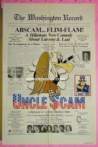 B101 UNCLE SCAM one-sheet movie poster '81 Abscam revealed!