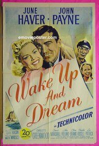 B117 WAKE UP & DREAM one-sheet movie poster '46 June Haver, Payne