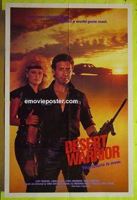 B128 WHEELS OF FIRE one-sheet movie poster '84 Desert Warrior!