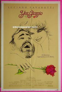 B150 YES GIORGIO one-sheet movie poster '82 Luciano Pavarotti