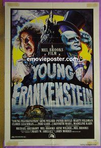 B152 YOUNG FRANKENSTEIN style B one-sheet movie poster '74 Mel Brooks