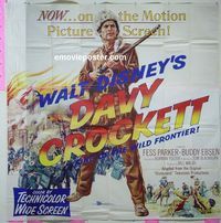 C146 DAVY CROCKETT, KING OF THE WILD FRONTIER six-sheet movie poster '55