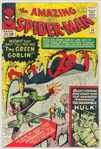 E004 AMAZING SPIDER-MAN comic book #14 1st Green Goblin, Steve Ditko