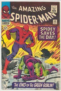 E030 AMAZING SPIDER-MAN comic book #40 origin of Green Goblin, John Romita