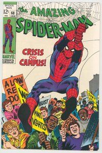 E058 AMAZING SPIDER-MAN comic book #68 John Romita