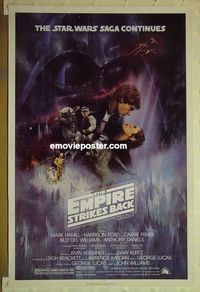 F017 EMPIRE STRIKES BACK trifolded style A 1sh movie poster '80 Lucas