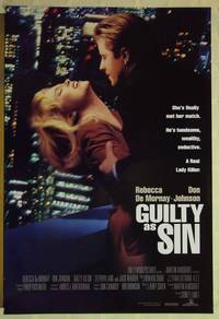 F066 GUILTY AS SIN DS 7 one-sheet movie posters '93 De Mornay, Johnson