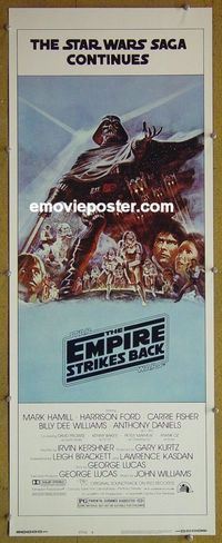 F010 EMPIRE STRIKES BACK style B insert movie poster '80 George Lucas
