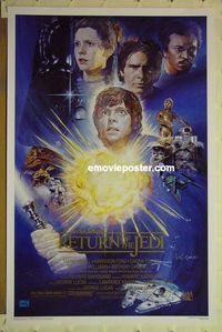 F022 RETURN OF THE JEDI signed one-sheet movie poster R94 George Lucas