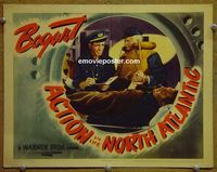 K520 ACTION IN THE NORTH ATLANTIC lobby card '43 Humphrey Bogart