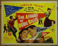 K013 AFFAIRS OF DOBIE GILLIS title lobby card '53 Debbie Reynolds