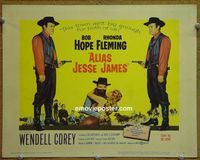 K017 ALIAS JESSE JAMES title lobby card '59 Bob Hope, Rhonda Fleming