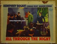 K545 ALL THROUGH THE NIGHT lobby card '42 Humphrey Bogart