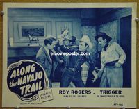 K546 ALONG THE NAVAJO TRAIL lobby card R54 Roy Rogers punching!