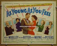 K029 AS YOUNG AS YOU FEEL title lobby card '51 Marilyn Monroe