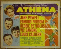K030 ATHENA title lobby card '54 Jane Powell, Debbie Reynolds