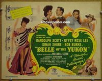 K044 BELLE OF THE YUKON title lobby card '44 Gypsy Rose Lee