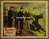 K635 BLONDIE'S HERO lobby card '50 Lake, Singleton