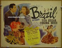 K061 BRAZIL title lobby card '44 Tito Guizar, Virginia Bruce
